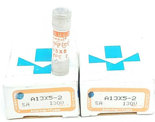 LOT OF 20 NEW GOULD SHAWMUT A13X5-2 FUSES 5A, 130V