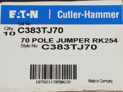 NIB EATON CUTLER-HAMMER C383TJ70 70 POLE JUMPER RK254  (QTY:10)
