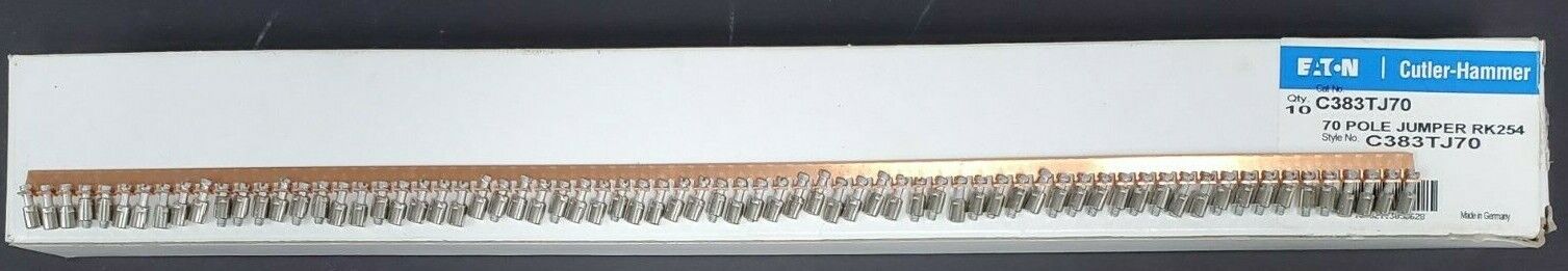 NIB EATON CUTLER-HAMMER C383TJ70 70 POLE JUMPER RK254  (QTY:10)