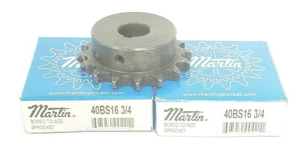 LOT OF 2 NIB MARTIN 40BS16 3/4 BORED TO SIZE SPROCKETS