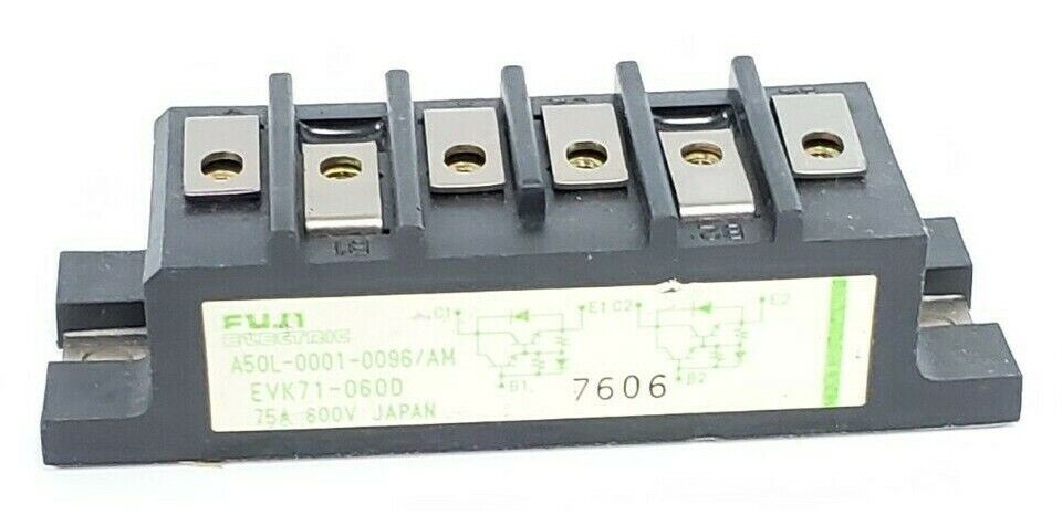 FANUC FUJI ELECTRIC A50L-0001-0096/AM POWER BLOCK 75AMP 600V, EVK71-060D