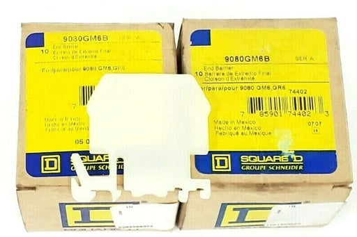 LOT OF 15 NEW SQUARE D CLASS 9080 TYPE GM-6B END BARRIERS 9080GM6B SER. A