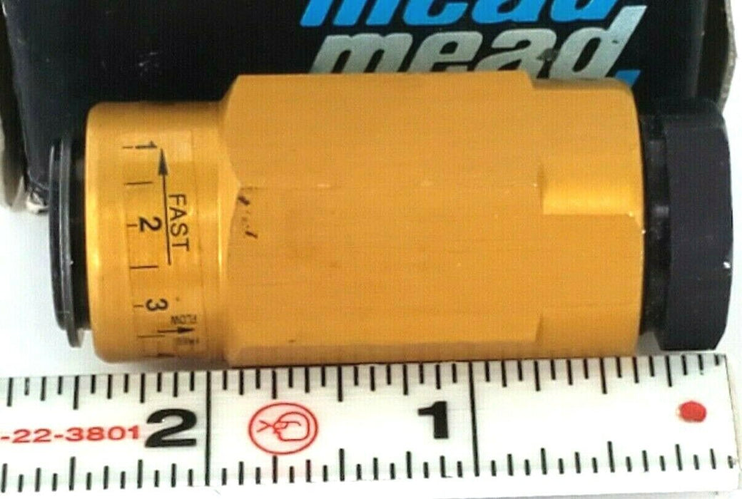 NIB MEAD MF1-25 FLOW CONTROL 250AIR 1000 OIL ALUMIN 2-1/2IN LENGTH MF125