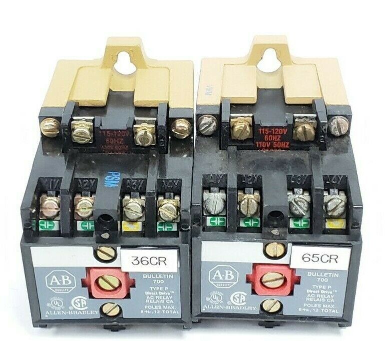LOT OF 2 ALLEN BRADLEY 700-P400A1 SER. B RELAYS 700P400A1