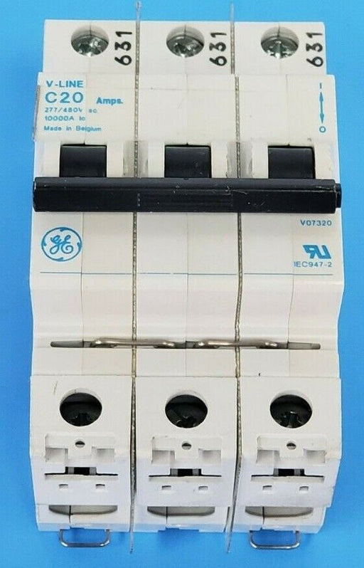 GENERAL ELECTRIC V07320 CIRCUIT BREAKER V-LINE 20AMP 3P 277/480V C-CURVE C20