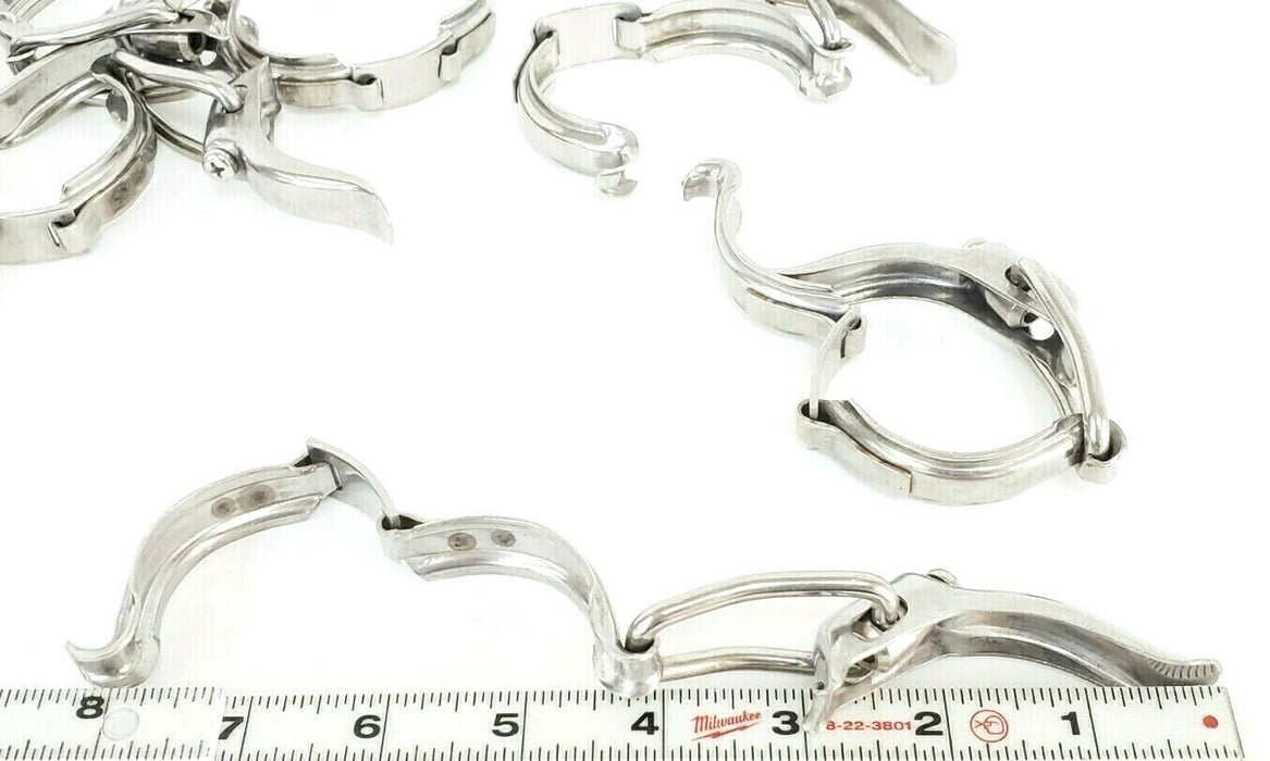 LOT OF 8 GENERIC 304 13MHLA150 HINGED TOGGLE CLAMPS 13MHLA 1-1/2" S 13MHLA-1.5-S