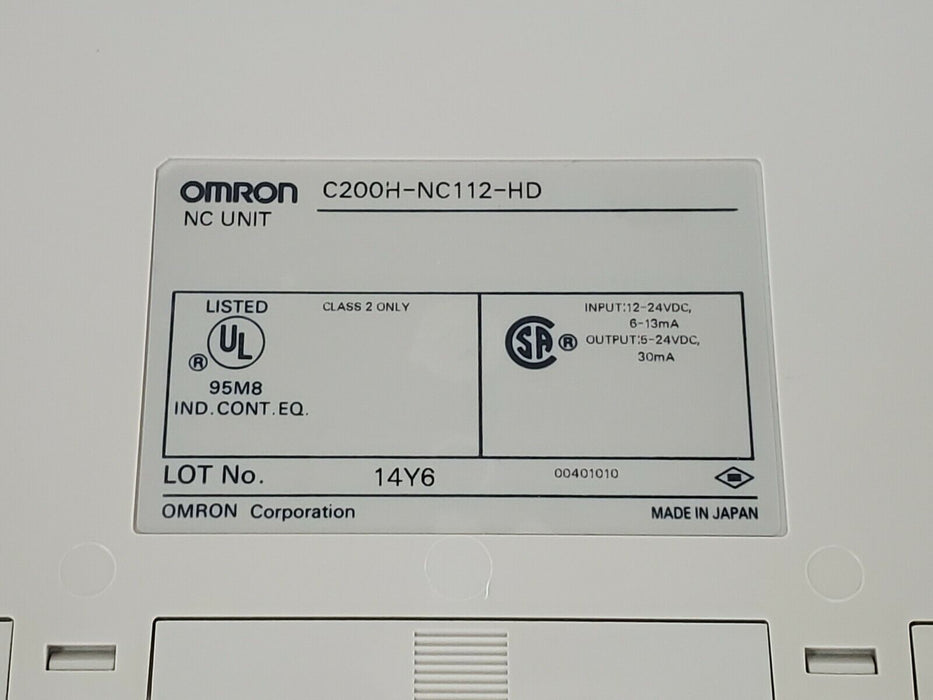 NIB OMRON C200H-NC112-HD STEPPER CONTROL UNIT 12-24VDC / 5-24VDC C200HNC112HD