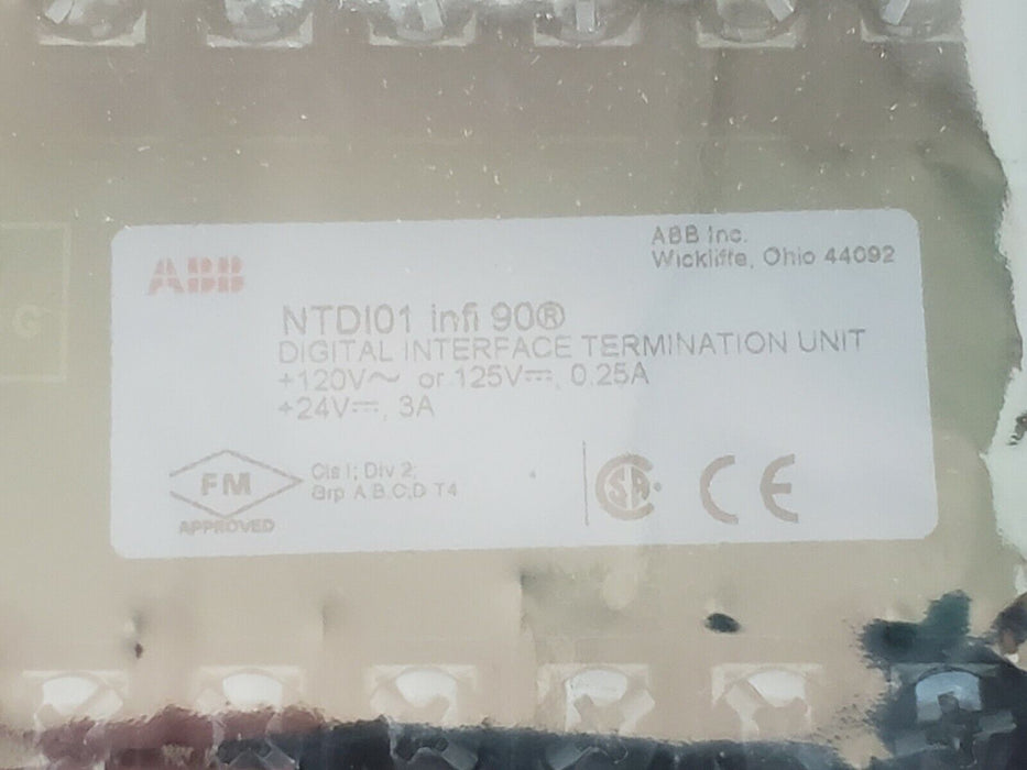 NIB ABB NTDI-01 INTERFACE BOARD 6632113A1 NTD101 INFI 90 6632112L1
