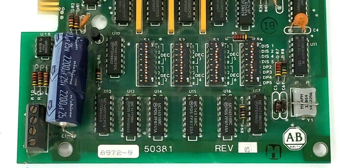 ALLEN BRADLEY 50381 SPEED METER BOARD REV. 05 118381 REV. D