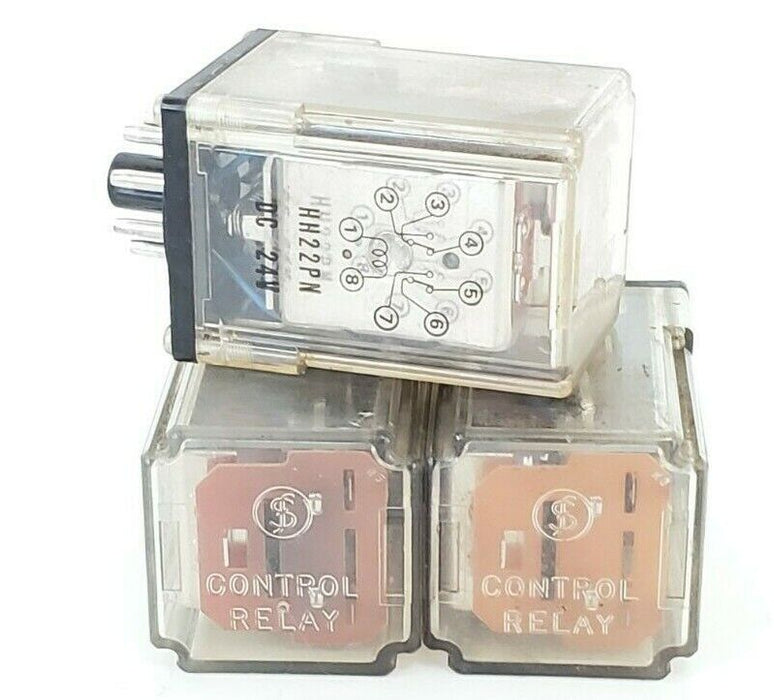 LOT OF 3 FUJI ELECTRIC HH22PN DC 24V CONTROL RELAYS HH22PNDC24V