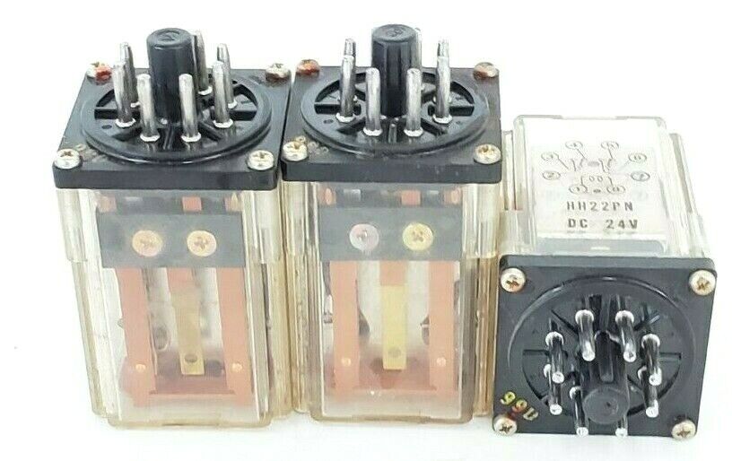 LOT OF 3 FUJI ELECTRIC HH22PN DC 24V CONTROL RELAYS HH22PNDC24V