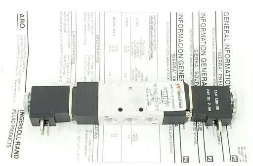 NEW ARO INGERSOLL RAND M812SD-024-D-G SOLENOID VALVE 114 138-39, 24V DC, 2.0W