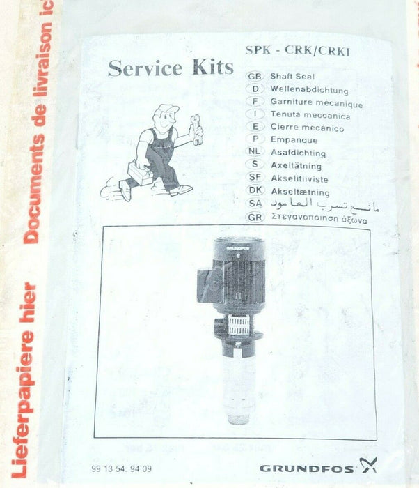 NEW GRUNDFOS SPK8-5/5 2-3 IM KIT, SERV. SPK, 395081