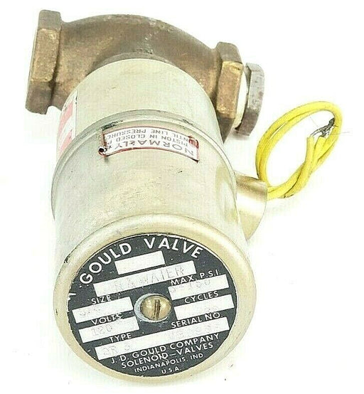 GOULD COMPANY QR-3 SOLENOID VALVE AIR/WATER 120V 5-150PSI 60CY SIZE: 3/4''