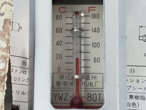 GENERIC YWZ-80 OIL LEVEL GAUGE / THERMOMETER -20 TO 80 DEG C, 0-180 DEG F, YWZ80
