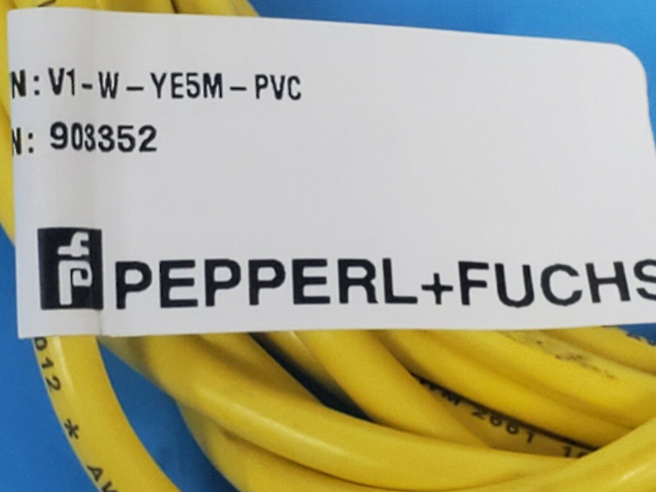 NEW PEPPERL+FUCHS M/N: V1-W-YE5M-PVC P/N: 903352 FEMALE CORDSET