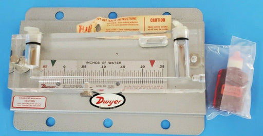 NEW DWYER CAT. NO. 215 INCLINED MANOMETER .05-0-.25 IN. WATER 684 (NO HOSE)