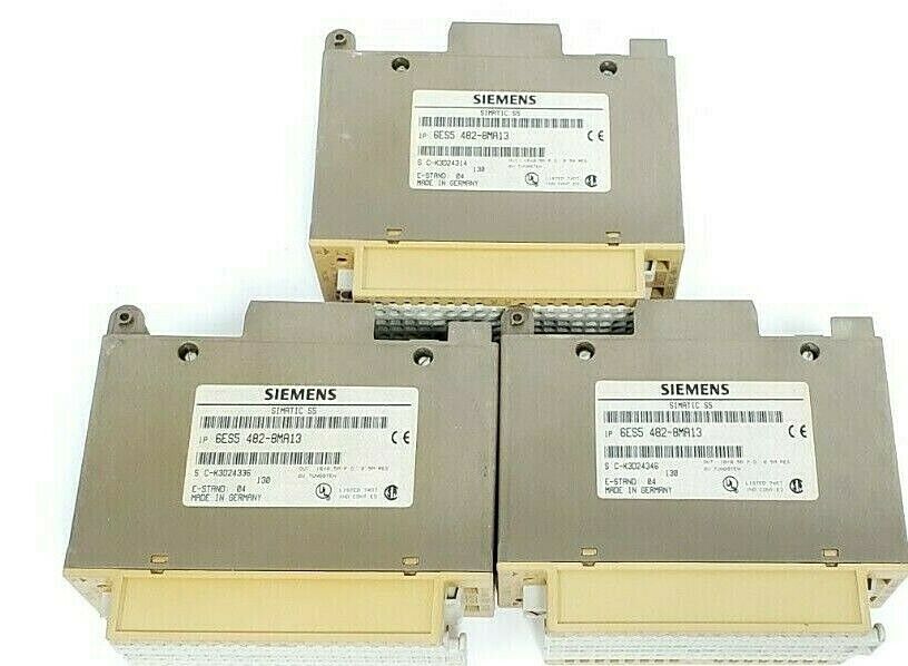 LOT OF 3 SIEMENS 6ES5 482-8MA13 SIMATIC S5 DIGITAL I/O MODULES 24VDC, 6ES54828MA