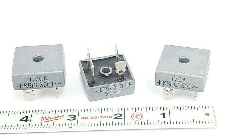 LOT OF 3 SOLID STATE HVCA KBPC3501 BRIDGE RECTIFIERS