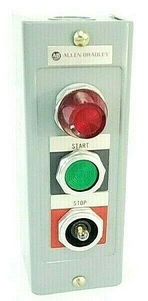 NEW ALLEN BRADLEY 800H-2HAR PUSHBUTTON STATION ASSEMBLY SER. M