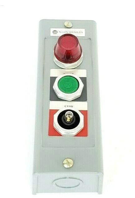 NEW ALLEN BRADLEY 800H-2HAR PUSHBUTTON STATION ASSEMBLY SER. M