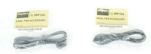 LOT OF 2 NEW DAYTON 3RP10A AXIAL FAN ACCESSORY CORD SETS 24 IN LENGTH 90 DEGREE