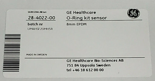 NIB GE HEALTHCARE 28-4022-00 O-RING KIT SENSOR 8mm EPDM 28402200 AD