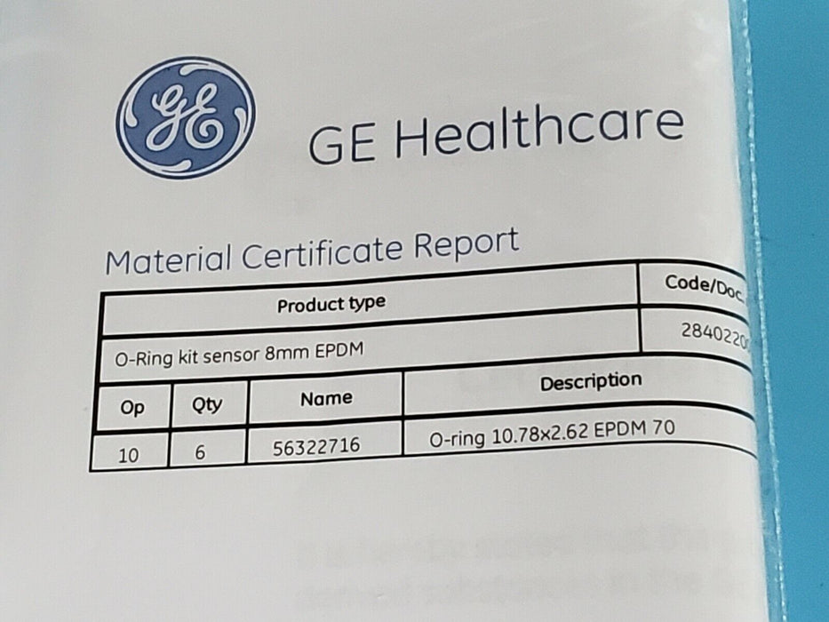 NIB GE HEALTHCARE 28-4022-00 O-RING KIT SENSOR 8mm EPDM 28402200 AD