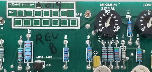 KEANE 91115-A014 CONTROL BOARD REV. B 91115-A 014 SI 851001