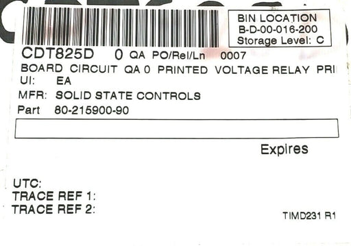 NIB SOLID STATE CONTROLS 80-215900-90 RELAY BOARD CDT825D 8021590090