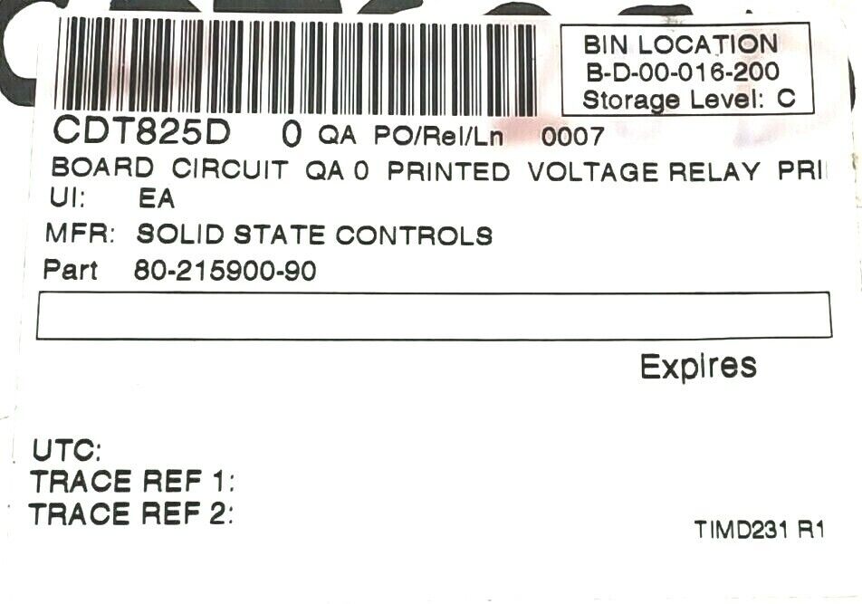NIB SOLID STATE CONTROLS 80-215900-90 RELAY BOARD CDT825D 8021590090