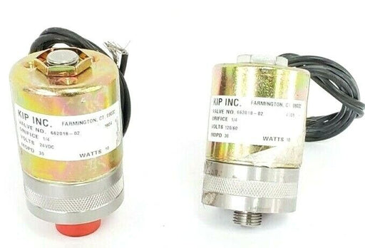 LOT OF 2 NEW KIP INC. 662018-02 SOLENOID VALVES ORIFICE: 1/4'' VOLTS 120/60
