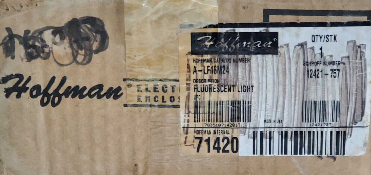 NEW HOFFMAN ENCLOSURES A-LF16M24R LIGHT FIXTURE 120VAC 60HZ .60A 45162001