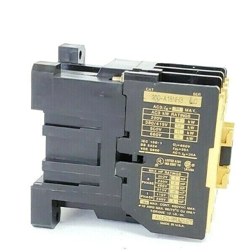 ALLEN BRADLEY 100-A18NH3 CONTACTOR 100A18NH3 SER. C 120V60HZ HB473