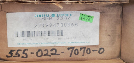 GENERAL ELECTRIC 12-HGA33A2 AUXILIARY CONTROL RELAY 125V HGA-33A2 12HGA33A2