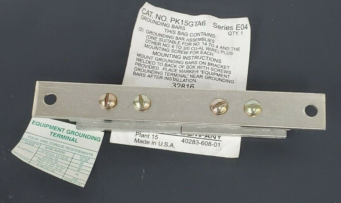 NEW SQUARE D PK15GTA6 SER. E04 GROUNDING BAR