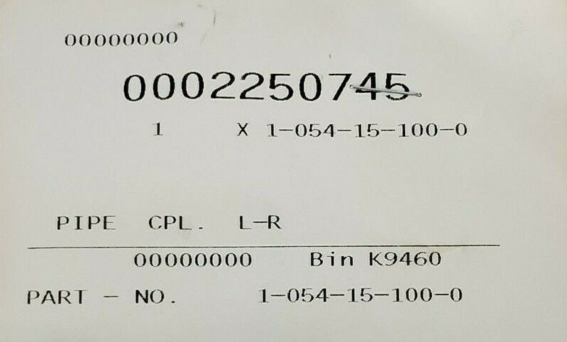 LOT OF 2 KRONES 1-054-15-100-0 PIPES CPL. L-R DELCO A312TP321 1054151000