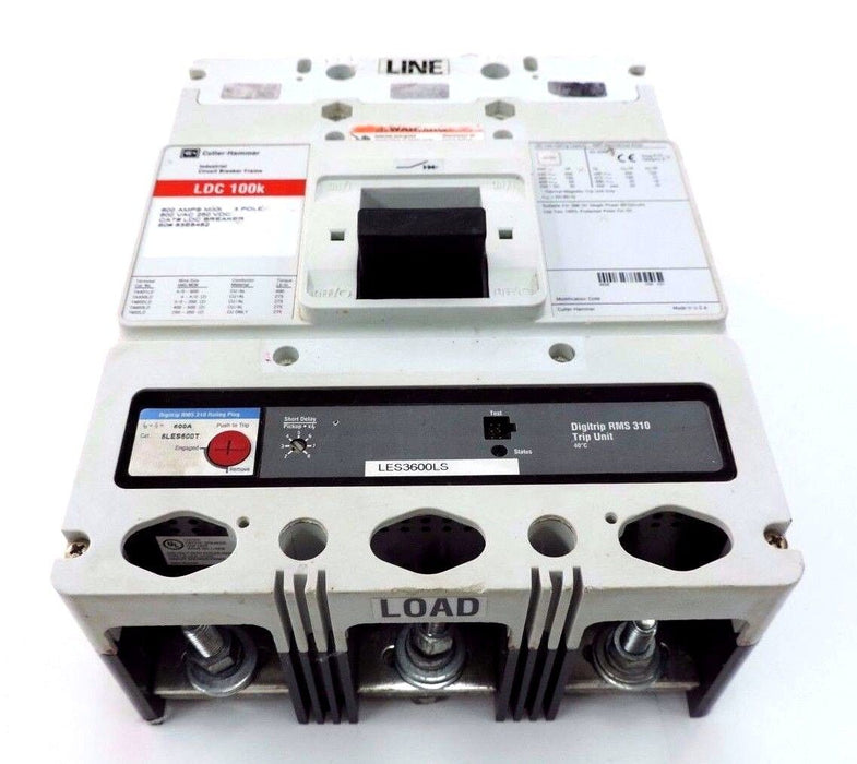 CUTLER HAMMER LDC3600FK01P05Y01 CIRCUIT BREAKER LDC100K W/ LES3600LS TRIP UNIT