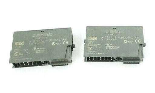 LOT OF 2 SIEMENS 6ES7 131-4BD00-0AA0 SIMATIC S7 INPUT MODULES 6ES71314BD000AA0