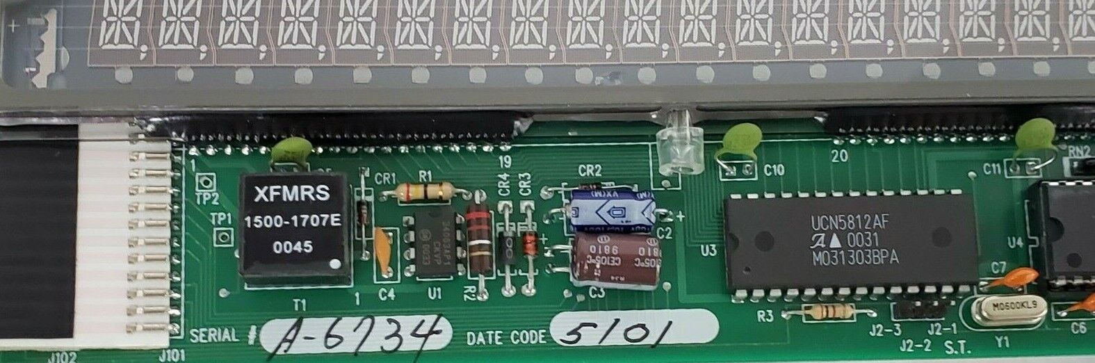 BABCOCK VL-01SP-02 PC BOARD DISPLAY ASSEMBLY PA100081-01 REV. C