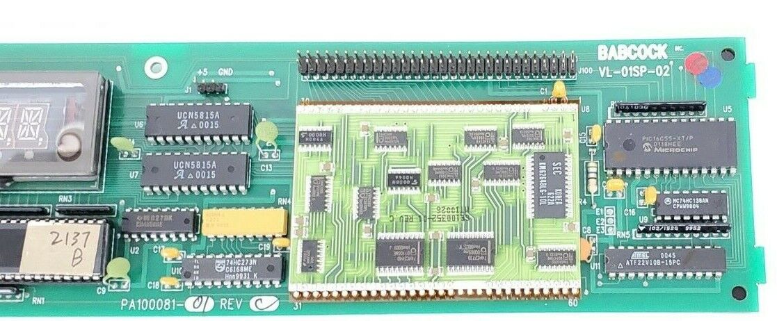 BABCOCK VL-01SP-02 PC BOARD DISPLAY ASSEMBLY PA100081-01 REV. C