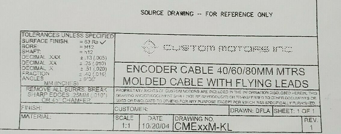 NEW TURCK U0988-11 ENCODER CABLE CME05M-KL