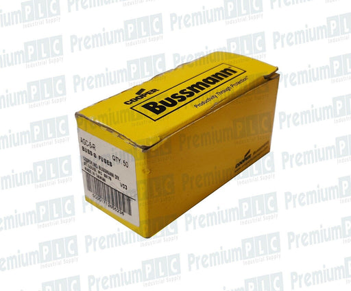 LOT OF 50 COOPER BUSSMANN AGC-5-R BUSS FAST ACTING FUSES 5 AMP 250VAC AGC5R NIB