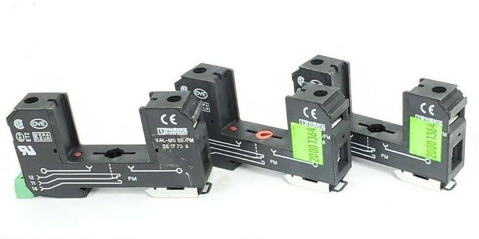 LOT OF 3 PHOENIX CONTACT 2817738 BASE ELEMENTS VAL-MS BE/FM