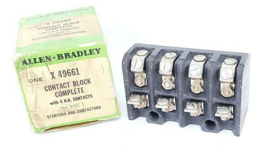 NEW ALLEN-BRADLEY X-49661 CONTACT BLOCK, 4 N.O., SIZE 1, X49661