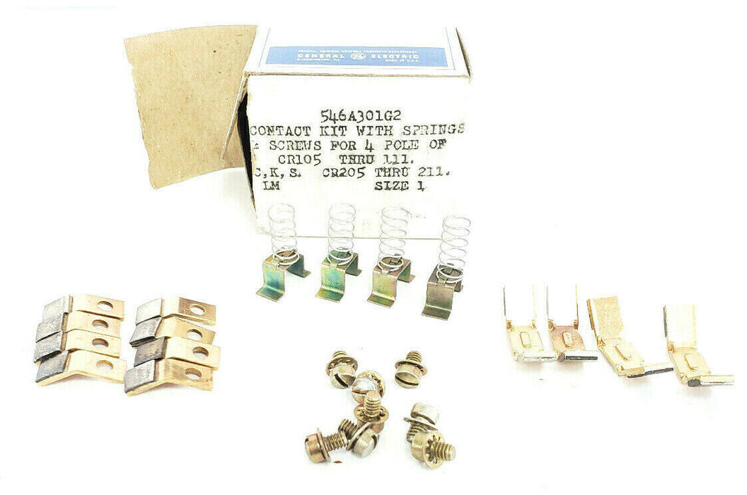 LOT OF 2 NIB GENERAL ELECTRIC 546A301G2 CONTACT KITS (MISSING 1 SCREW)