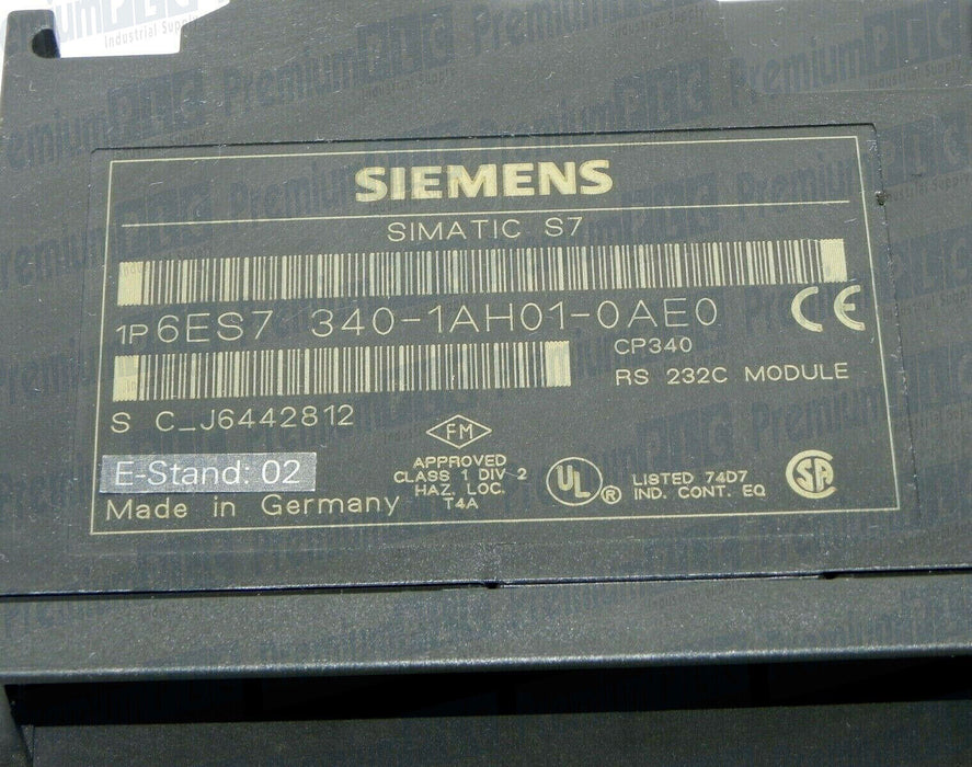 SIEMENS 6ES7-340-1AH01-0AE0 COMMUNICATION PROCESSOR MODULE 6ES73401AH010AE0