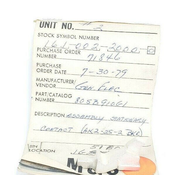 NEW GENERAL ELECTRIC 805B910G1 MAIN STATIONARY CONTACT LEFT 269C257G1 AK2-25-2