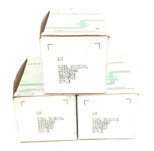 LOT OF 3 NEW GENERAL ELECTRIC 22D156G2 COILS 92/110 VAC 50/60 HZ