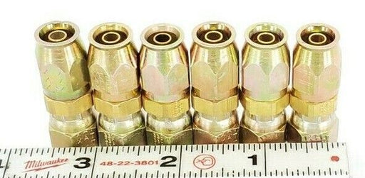 LOT OF 6 NEW SSP U-BUILD HOSE FITTINGS / COUPLINGS (9/16" X 7/16" X 3/8")